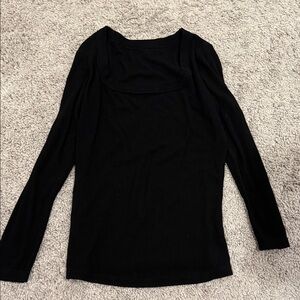Elegant Black Long Sleeve Top